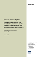 Forsmark site investigation. Laboratory data from the site investigation programme for the transport properties of the rock. Data delivery for data freeze Forsmark 2.1