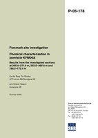 Forsmark site investigation. Chemical characterisation in borehole KFM06A. Results from the investigated sections at 266.0-271.0 m, 353.5-360,6 m and 768,0-775.1 m