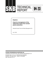 PLAN 94. Costs for management of the radioactive waste from nuclear power production