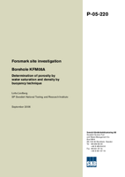 Forsmark site investigation. Borehole KFM08A Determination of porosity by water saturation and density by buoyancy technique