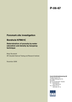 Forsmark site investigation. Borehole KFM01C Determination of porosity by water saturation and density by buoyancy technique