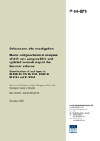 Oskarshamn site investigation. Modal and geochemical analyses of drill core samples 2006 and updated bedrock map of the Laxemar subarea. Classification of rock types in KLX08, KLX10, KLX11A, KLX12A, KLX18A and KLX20A