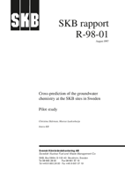 Cross-prediction of the groundwater chemistry at the SKB sites in Sweden. Pilot study