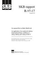 On regional flow in Baltic Shield rock. An application of an analytical solution using hydrogeologic conditions at Aberg, Beberg and Ceberg of SR 97