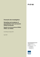 Forsmark site investigation. Sampling and analyses of groundwater from percussion drilled boreholes. Results from the boreholes HFM36, HFM37 and HFM38