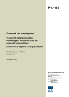 Forsmark site investigation. Transient electromagnetic soundings at Forsmark and the regional surroundings. Estimations of depth to saline groundwater