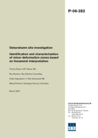 Identification and characterization of minor deformation zones based on lineament interpretation. Oskarshamn site investigaiton