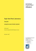 Äspö Hard Rock Laboratory - Test plan. Long term test of buffer material
