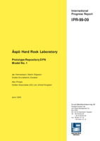 Äspö Hard Rock Laboratory - Prototype repository DFN. Model No. 1