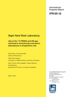 Äspö Hard Rock Laboratory. Use of the 14C-PMMA and HE-gas methods to characterise excavation disturbance in crystalline rock
