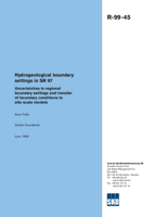 Hydrogeological boundary settings in SR 97. Uncertainties in regional boundary settings and transfer of boundary conditions to site-scale models