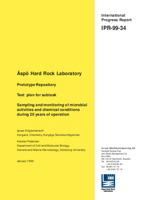 Äspö Hard Rock Laboratory. Prototype repository. Test plan for subtask. Sampling and monitoring of microbial activities and chemical conditions during 20 years of operation