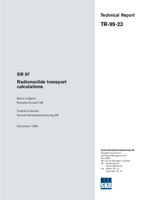 SR 97 - Radionuclide transport calculations