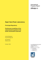 Äspö Hard Rock Laboratory. Prototype Repository. Preliminary modelling of the water-saturation phase of the buffer and backfill materials