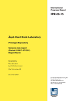 Äspö Hard Rock Laboratory. Prototype Repository. Sensors data report (Period 010917-071201) Report No:18