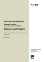 Complete chemical characterisation in KLX13A. Results from two investigated borehole sections: 432.0-439.2 m, 499.5-506.7 m. Oskarshamn site investigation