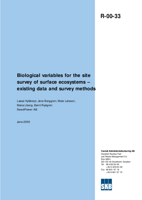 Biological variables for the site survey of surface ecosystems - existing data and survey methods