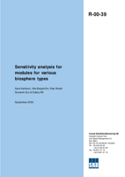Sensitivity analysis for modules for various biosphere types