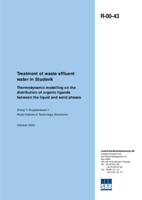 Treatment of waste effluent water in Studsvik. Thermodynamic modelling on the distribution of organic ligands between the liquid and solid phases