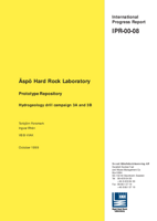 Äspö Hard Rock Laboratory. Prototype Repository. Hydrogeology drill campaign 3A and 3B