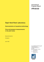 Äspö Hard Rock Laboratory. Demonstration of repository technology. Flow and pressure measurements in the pilot holes