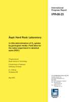 Äspö Hard Rock Laboratory. In-situ determination of O2 uptake by geological media: Field data for the redox experiment in detailed scale(REX)
