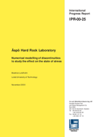 Äspö Hard Rock Laboratory. Numerical modelling of discontinuities to study the effect on the state of stress
