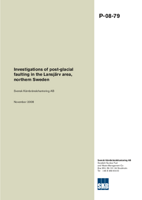Investigations of post-glacial faulting in the Lansjärv area, northern Sweden