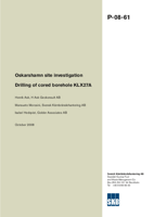 Drilling of cored borehole KLX27A. Oskarshamn site investigation