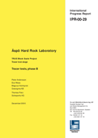 Äspö Hard Rock Laboratory. TRUE Block Scale Project. Tracer test stage. Tracer tests, phase B