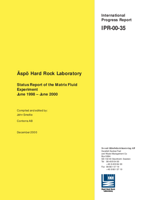 Äspö Hard Rock Laboratory. Status report of the Matrix Fluid Experiment June 1998 - June 2000