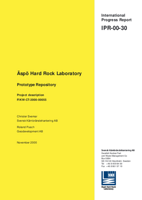 Äspö Hard Rock Laboratory. Prototype repository. Project description. FIKW-CT-2000-00055