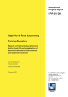Äspö Hard Rock Laboratory. Prototype Repository. Report on instrument positions in buffer/backfill and preparation of bentonite blocks for instruments and cables in section I