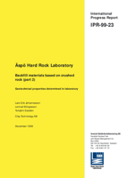 Äspö Hard Rock Laboratory. Backfill materials based on crushed rock (part 2). Geotechnical properties determined in laboratory