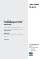 U and Pb isotope analysis of uraninite and galena by ion microprobe.