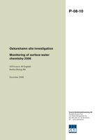 Monitoring of surface water chemistry 2006. Oskarshamn site investigation