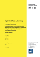 Äspö Hard Rock Laboratory. Prototype Repository. Hydrogeological, hydrochemical and temperature measurements in boreholes during the operation phase of the Prototype Repository. Tunnel Section I