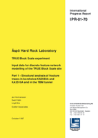 Äspö Hard Rock Laboratory. TRUE Block Scale experiment. Input data for discrete feature network modelling of the TRUE Block Scale site. Part 1 - Structural analysis of fracture traces in boreholes KA2563A and KA3510A and in the TBM tunnel