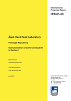 Äspö Hard Rock Laboratory. Prototype Repository. Instrumentation of buffer and backfill in Section I