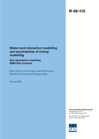 Water-rock interaction modelling and uncertainties of mixing modelling. Site descriptive modelling SDM-Site Laxemar
