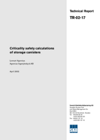 Criticality safety calculations of storage canisters
