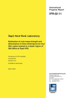 Äspö Hard Rock Laboratory. Estimation of rock mass strength and deformation in three dimensions for four 30m cubes located at a depth region of 380-500m at Äspö HRL