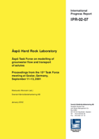 Äspö Hard Rock Laboratory. Äspö Task Force on modelling of groundwater flow and transport of solutes. Proceedings from the 15th Task Force meeting at Goslar, Germany, September 11-13, 2001