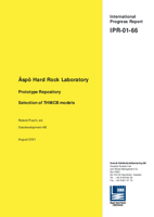 Äspö Hard Rock Laboratory. Prototype Repository. Selection of THMCB models