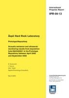 Äspö Hard Rock Laboratory. Prototype Repository. Acoustic emission and ultrasonic monitoring results from deposition hole DA3545G01 in the Prototype Repository between April 2008 and September 2008