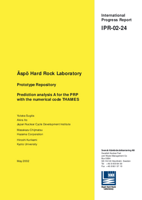 Äspö Hard Rock Laboratory. Prototype Repository. Prediction analysis A for the PRP with the numerical code THAMES