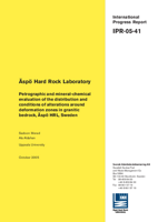 Äspö Hard Rock Laboratory. Petrographic and mineral-chemical evaluation of the distribution and conditions of alterations around deformation zones in granitic bedrock, Äspö HRL, Sweden