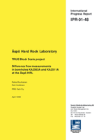 Äspö Hard Rock Laboratory. TRUE Block Scale projekt. Difference flow measurements in boreholes KA2563A and KA2511A at the Äspö HRL