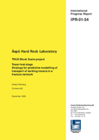 Äspö Hard Rock Laboratory. TRUE Block Scale project. Tracer test stage. Strategy for predictive modelling of transport of sorbing tracers in a fracture network