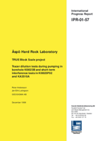 Äspö Hard Rock Laboratory. TRUE Block Scale projekt. Tracer dilution tests during pumping in borehole KI0023B and short-term interference tests in KI0025F02 and KA3510A